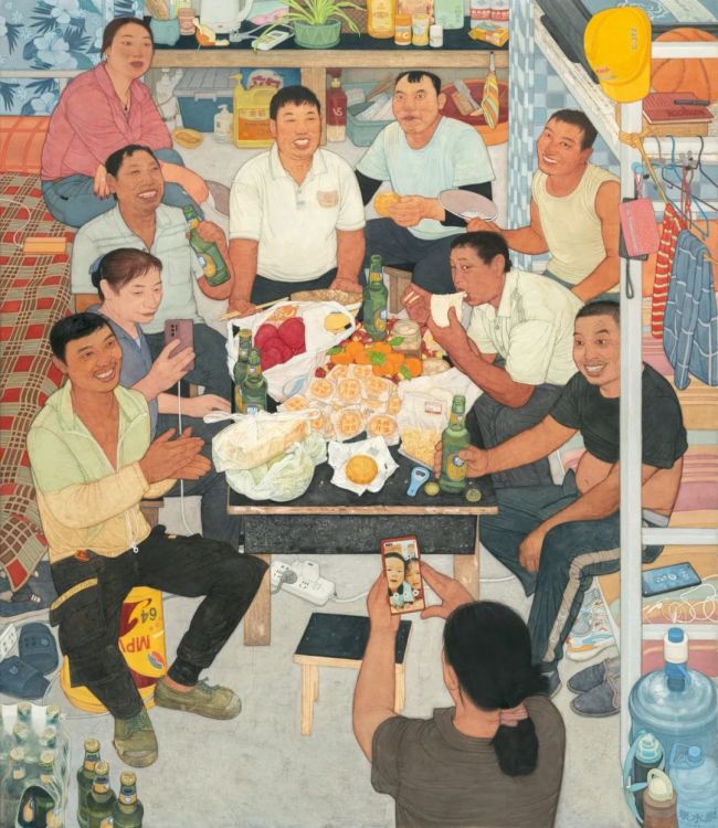 【第十四届全国美展】李传真 吴筱蘅《暖》：方寸之间 幸福可期(图1)