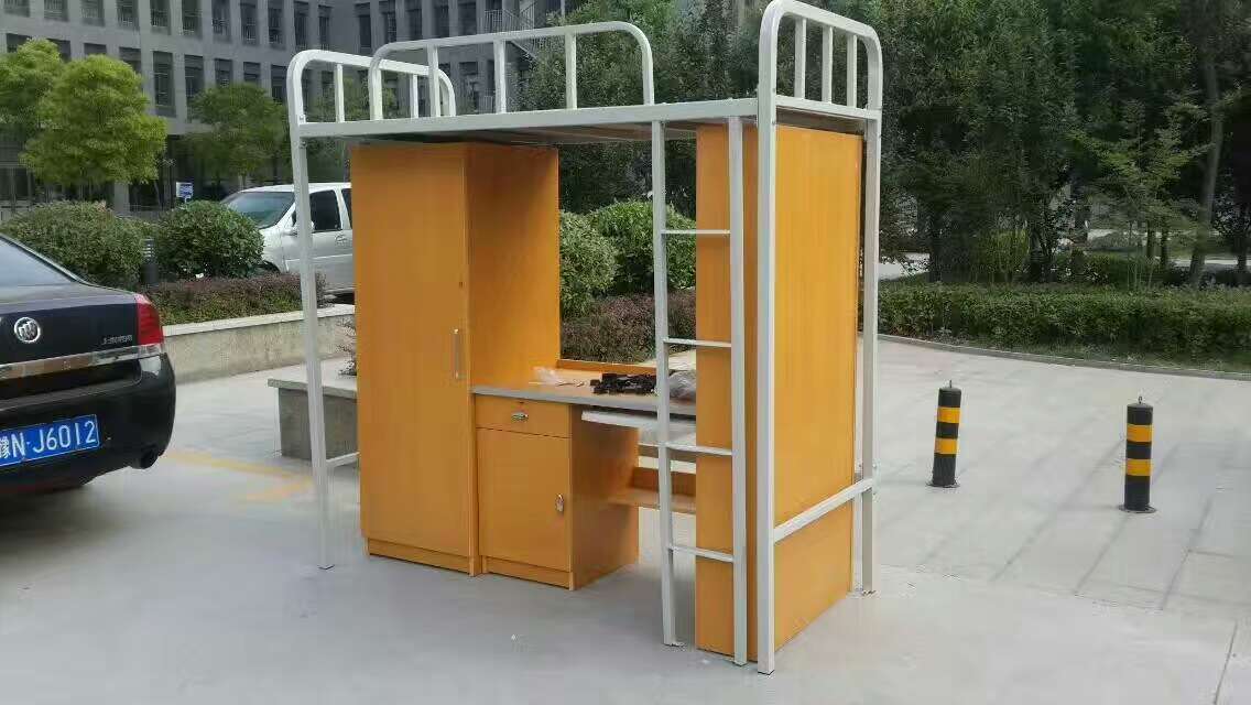 河南钢木公寓床——实木学生床厂家定做(图2)