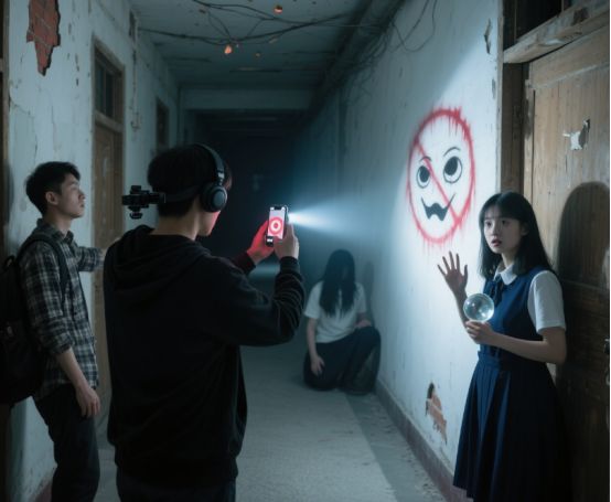 七月半博主带粉丝探险废弃宿舍玩四角游戏昏迷醒后：这是地府吗(图2)