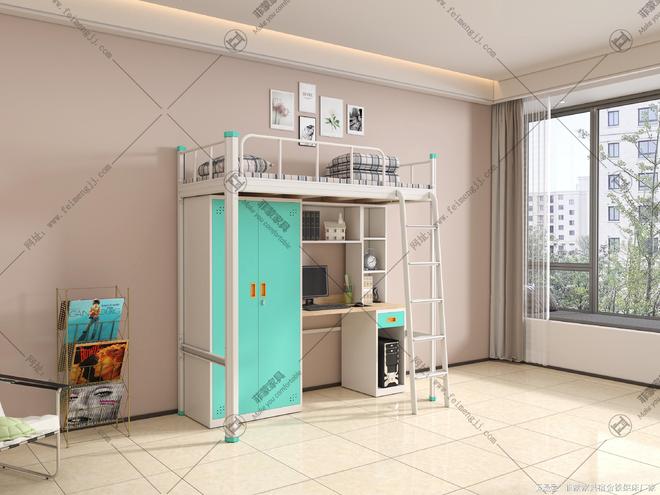 员工宿舍床批发定制：上下铺铁床厂家直销报价(图2)