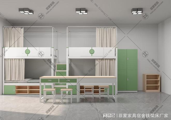 员工宿舍床批发定制：上下铺铁床厂家直销报价(图3)