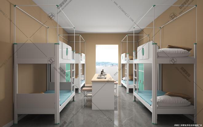 菲蒙家具定制上下铺铁床学生公寓床批发厂家直销(图1)