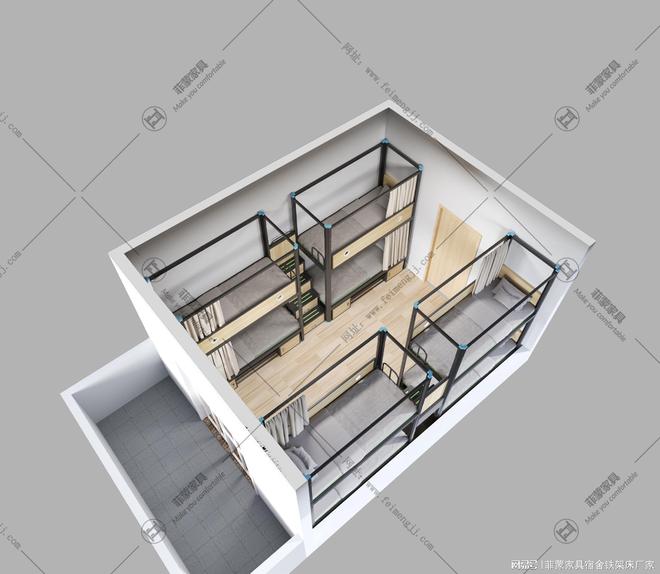 工厂员工宿舍床定制批发厂家上下铺铁床价格解析(图1)