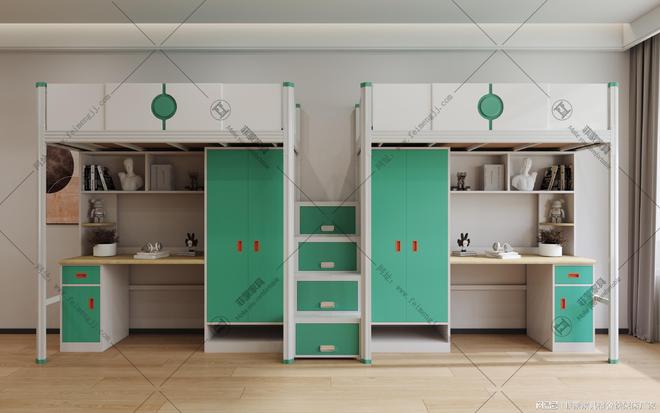 工厂铁床厂家定制上下铺学生公寓床批发价格(图1)