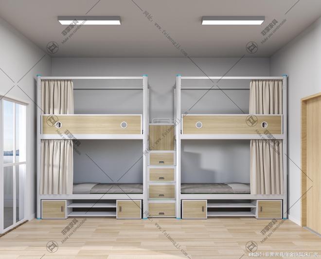 菲蒙铁床定制批发：学校宿舍上下铺铁床价格解析(图3)