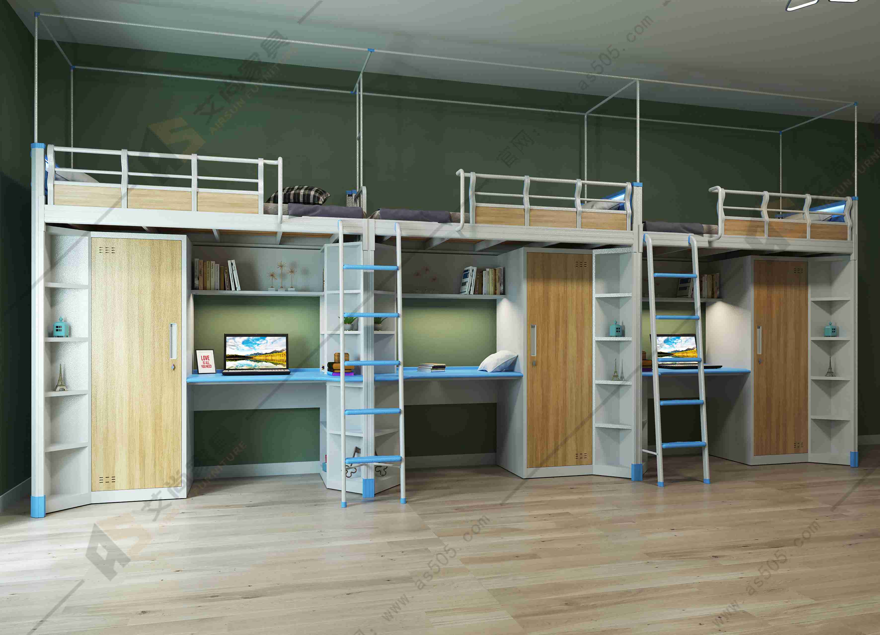 学生宿舍公寓床有哪些常见的分类？(图2)