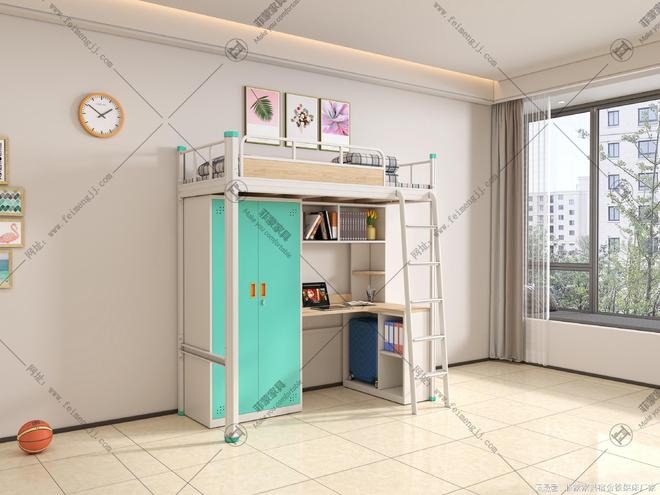 菲蒙家具铁床双人床定制批发学校企业宿舍首选上下铺(图1)