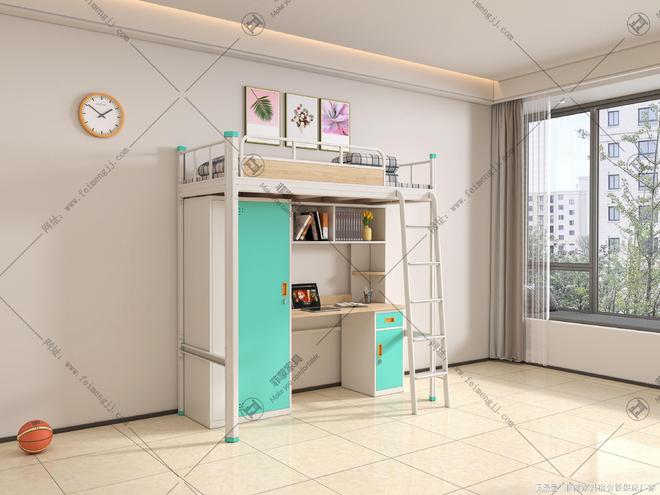 公司宿舍床定制批发-菲蒙铁架床厂家直销学生公寓上下铺(图3)