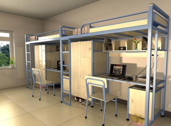 学生宿舍床学习桌(图1)