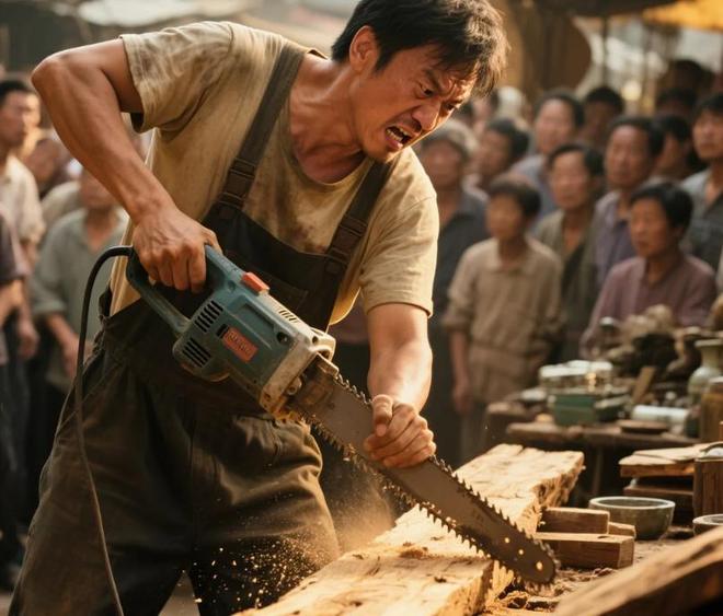 父亲去世只留下一堆“烂木头”儿子忍着恨意切开锯子落下懵了(图6)