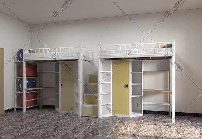 员工宿舍单人床定制批发菲蒙铁架床厂家直销(图2)